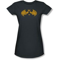 Batman - Juniors Bat Symbol Knockout Sheer T-Shirt