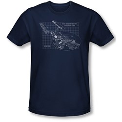 Star Trek - Mens Enterprise Prints Slim Fit T-Shirt