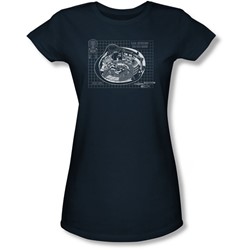 Star Trek - Juniors Bridge Prints Sheer T-Shirt