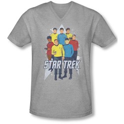 Star Trek - Mens Here Here V-Neck T-Shirt