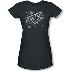Star Trek - Juniors Through Space Sheer T-Shirt
