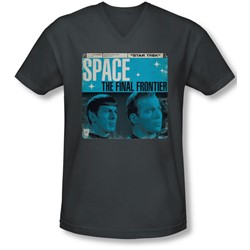 Star Trek - Mens Final Frontier Cover V-Neck T-Shirt