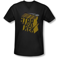 Star Trek - Mens 3D Logo V-Neck T-Shirt