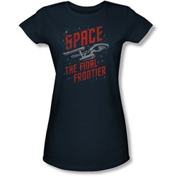 Star Trek - Juniors Space Travel Sheer T-Shirt