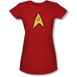 Star Trek - Juniors 8 Bit Engineering Sheer T-Shirt