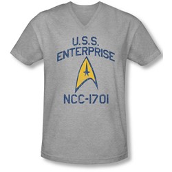 Star Trek - Mens Collegiate Arch V-Neck T-Shirt