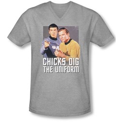 Star Trek - Mens Chicks Dig V-Neck T-Shirt