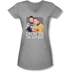 Star Trek - Juniors Chicks Dig V-Neck T-Shirt