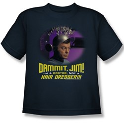 Star Trek - St / Not A Hair Dresser Big Boys T-Shirt In Navy
