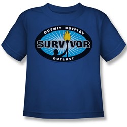 Survivor - Little Boys Blue Burst T-Shirt