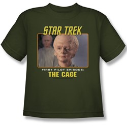Star Trek - St / The Cage Big Boys T-Shirt In Military Green
