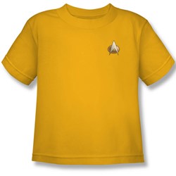 Star Trek - St: Next Gen / Tng Engineering Emblem Little Boys T-Shirt In Gold