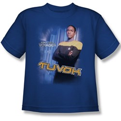 Star Trek - St: Voyager / Tuvok Big Boys T-Shirt In Royal Blue