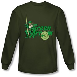 Dc - Mens Green Arrow  Longsleeve T-Shirt