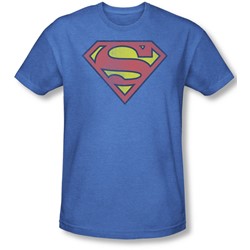 Dc - Mens Retro Supes Logo Distressed T-Shirt