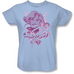 Dc Comics - Supergirl Womens T-Shirt In Light Blue
