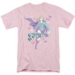 Supergirl - Supergirl Pastels Adult T-Shirt In Pink Sheer