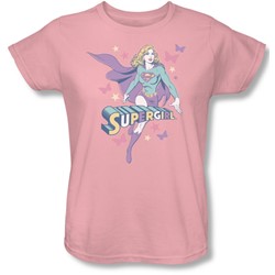 Supergirl - Supergirl Pastels Womens T-Shirt In Pink Sheer