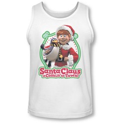 Santa Claus Is Comin To Town - Mens Penguin Tank-Top