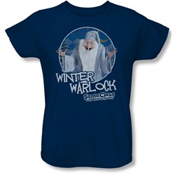 Santa Claus Is Comin To Town - Womens Winter Warlock T-Shirt