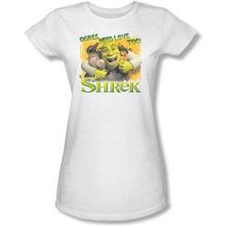 Shrek - Juniors Ogres Need Love Sheer T-Shirt