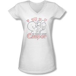 Casper - Juniors Hearts V-Neck T-Shirt