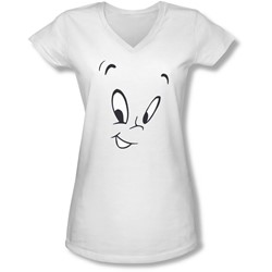 Casper - Juniors Face V-Neck T-Shirt
