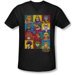 Masters Of The Universe - Mens Character Heads V-Neck T-Shirt
