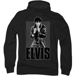 Elvis Presley - Mens Leather Hoodie