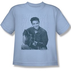 Elvis - Elvis Repeat Big Boys T-Shirt In Light Blue