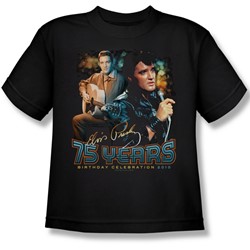 Elvis - 75 Years Big Boys T-Shirt In Black