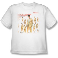 Elvis - 50 Million Fans Big Boys T-Shirt In White