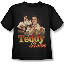 Elvis - Teddy Bear Little Boys T-Shirt In Black
