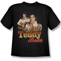 Elvis - Teddy Bear Big Boys T-Shirt In Black