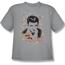Elvis - Rockin' With The King Big Boys T-Shirt In Silver