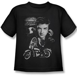 Elvis - The King Rides Again Juvee T-Shirt In Black