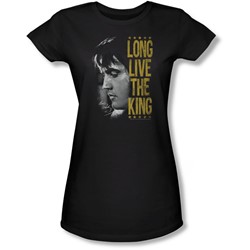 Elvis Presley - Juniors Long Live The King Sheer T-Shirt
