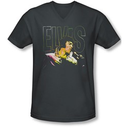 Elvis Presley - Mens Multicolored V-Neck T-Shirt