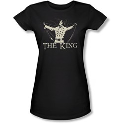 Elvis Presley - Juniors Ornate King Sheer T-Shirt