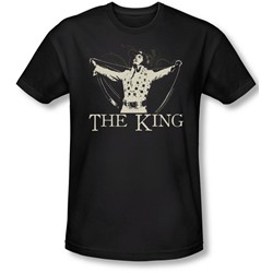 Elvis Presley - Mens Ornate King Slim Fit T-Shirt