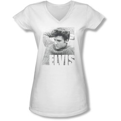 Elvis Presley - Juniors Relaxing V-Neck T-Shirt