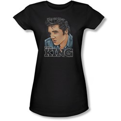 Elvis Presley - Juniors Graphic King Sheer T-Shirt