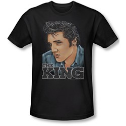 Elvis Presley - Mens Graphic King Slim Fit T-Shirt