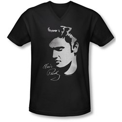 Elvis Presley - Mens Simple Face V-Neck T-Shirt
