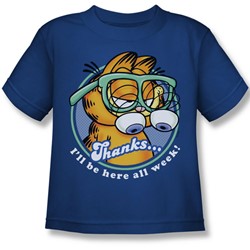 Garfield - Performing Little Boys T-Shirt In Royal Blue