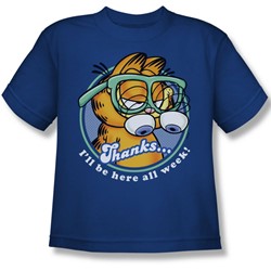 Garfield - Performing Big Boys T-Shirt In Royal Blue