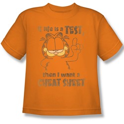 Garfield - Cheat Sheet Big Boys T-Shirt In Orange