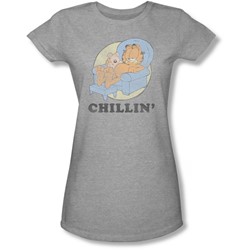 Garfield - Juniors Chillin Sheer T-Shirt