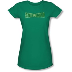 Green Lantern - Juniors Flame Logo Sheer T-Shirt