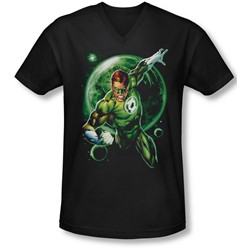 Green Lantern - Mens Galaxy Glow V-Neck T-Shirt